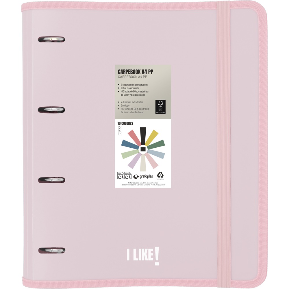 CARPEBOOK PP A4 LIKE3 ROSA SOFT