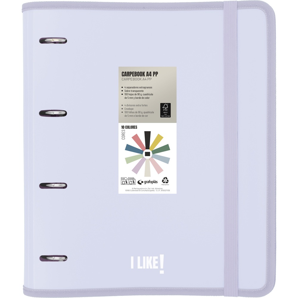 CARPEBOOK PP A4 LIKE3 LAVANDA SOFT