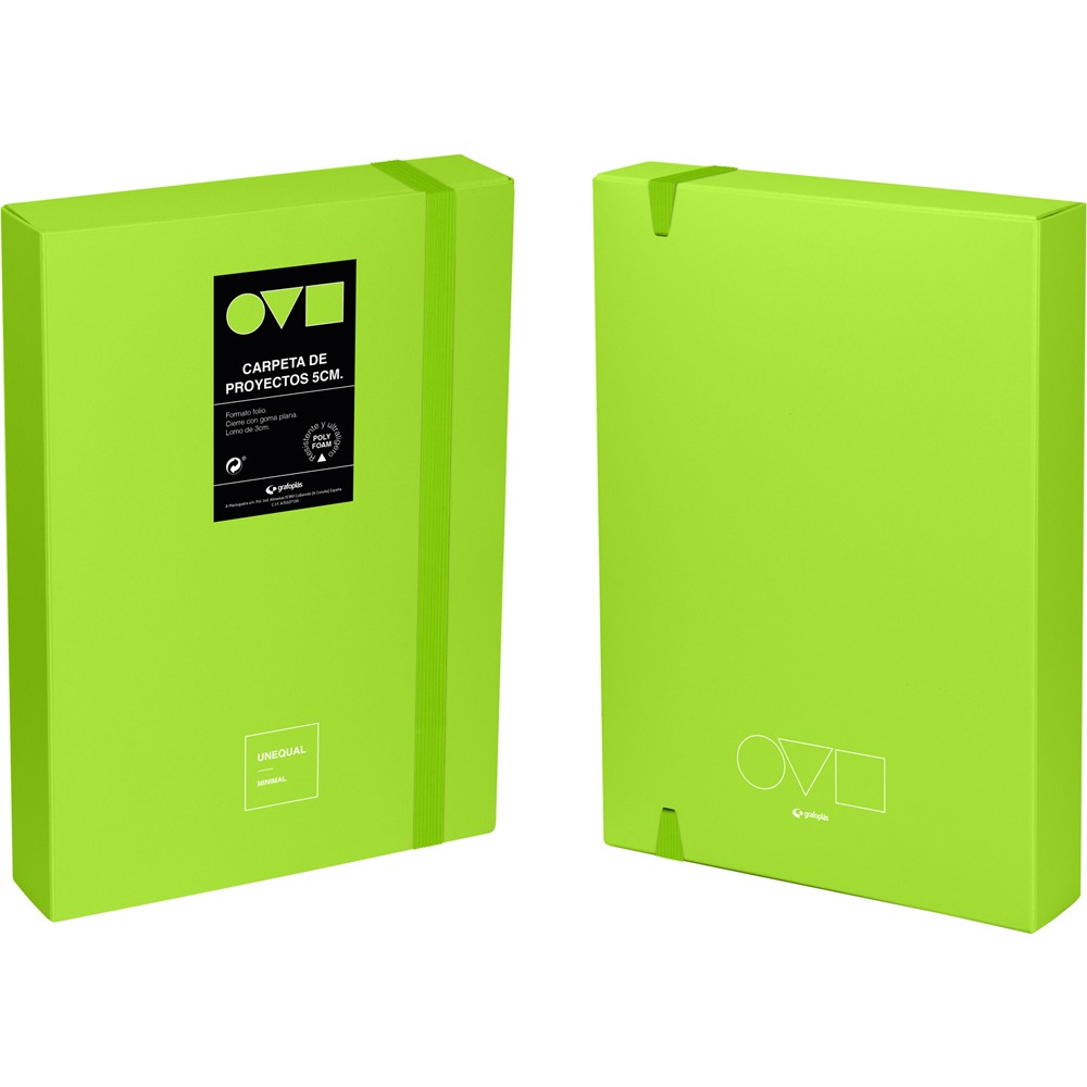 CAJA PROYECTOS UNEQUAL MINIMAL 5CM VERDE