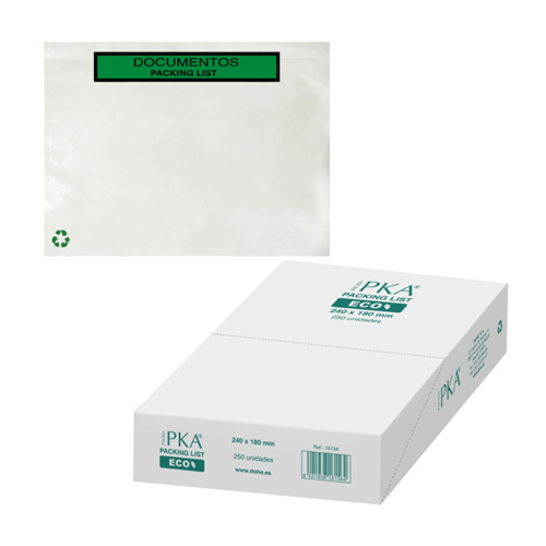 PACK 250U SOBRES DOCUFIX 240X180MM ECO