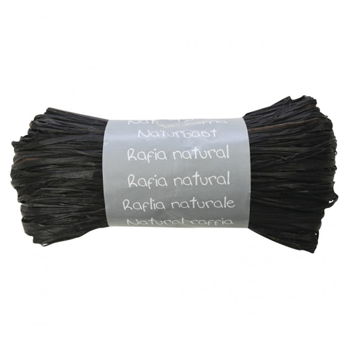 MADEJA DE RAFIA NATURAL 50GR. NEGRO