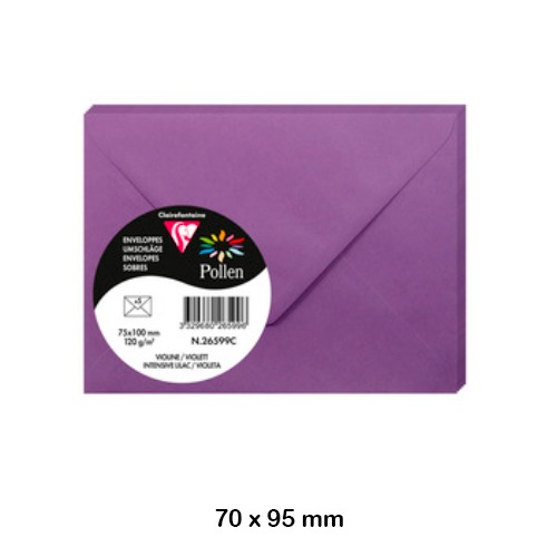 PACK 5 TARJETA 70X95MM 210GR VIOLETA