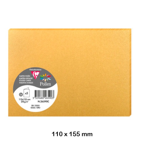 PACK 5 TARJ.DOBLES 110X155MM 210G.DORAD