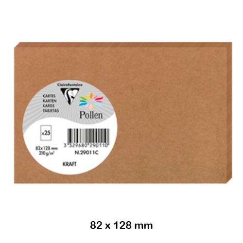 TARJETA 82X128MM 200GR KRAFT