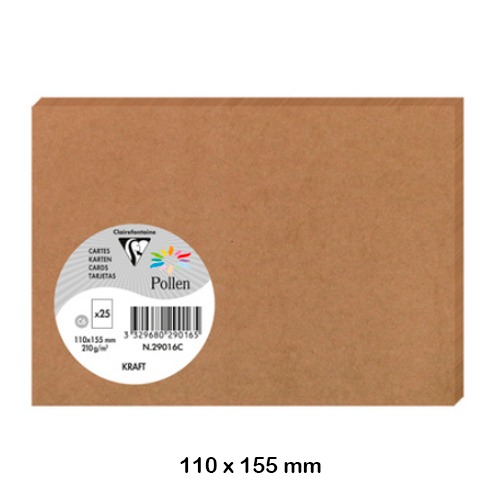 TARJETA 110X155MM 200GR KRAFT