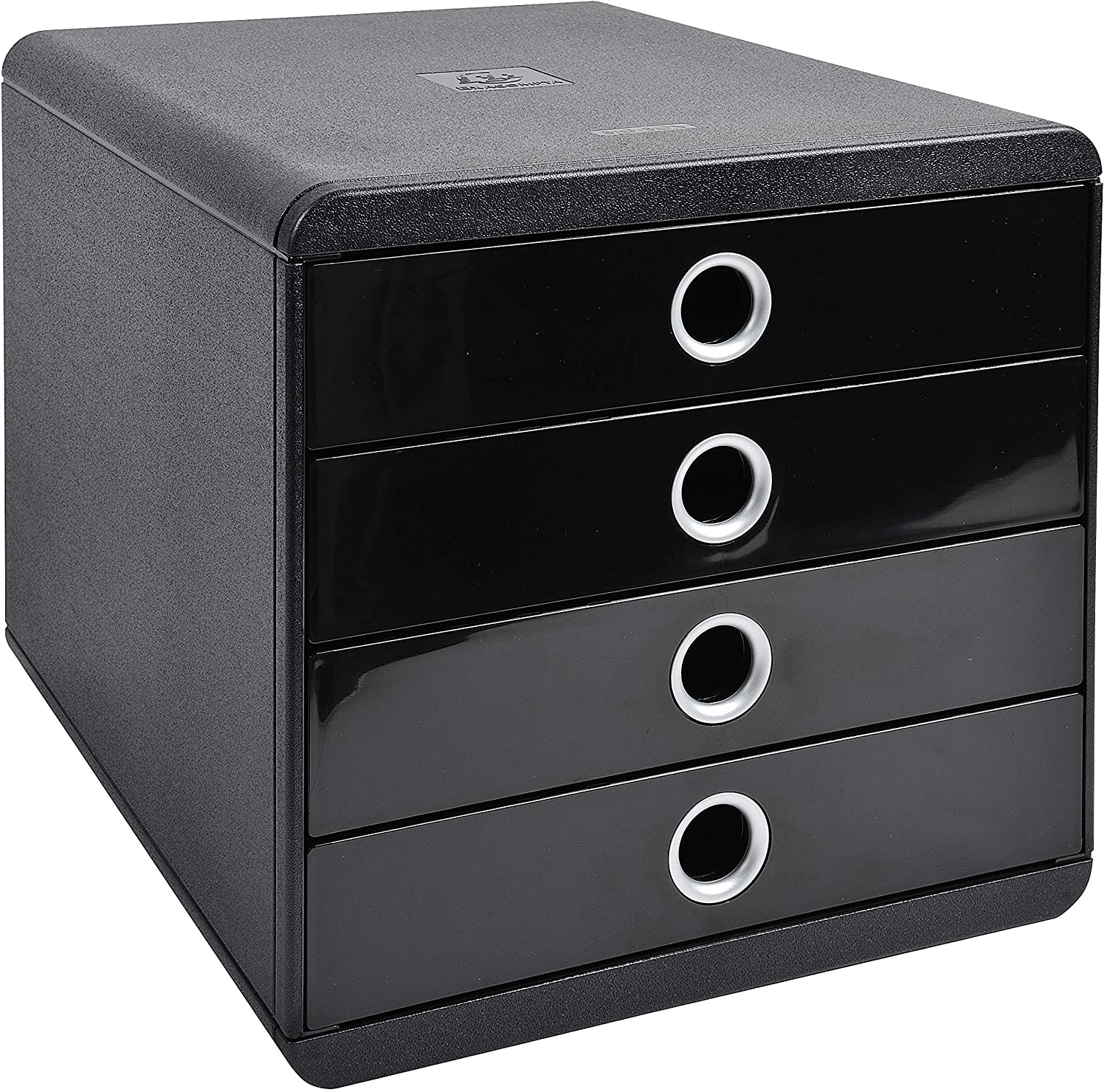 MODULO CAJONES POP-BOX NEGRO/PLATA