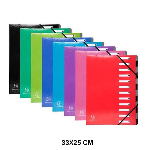 CARPETA CLASIF. 33X25 12 COMP. IDERAMA