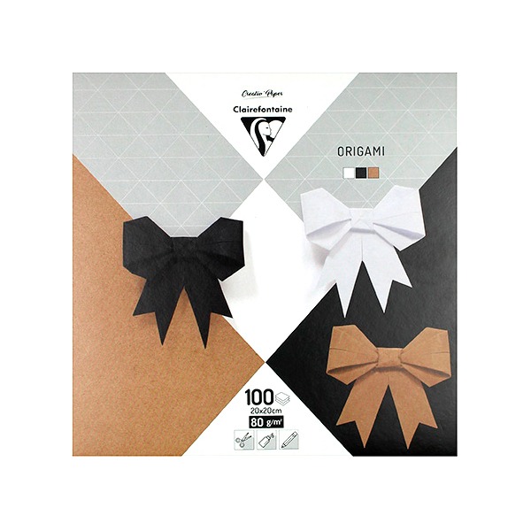 PAQ.100H 20X20CM ORIGAMI SURTIDO NEUTRO