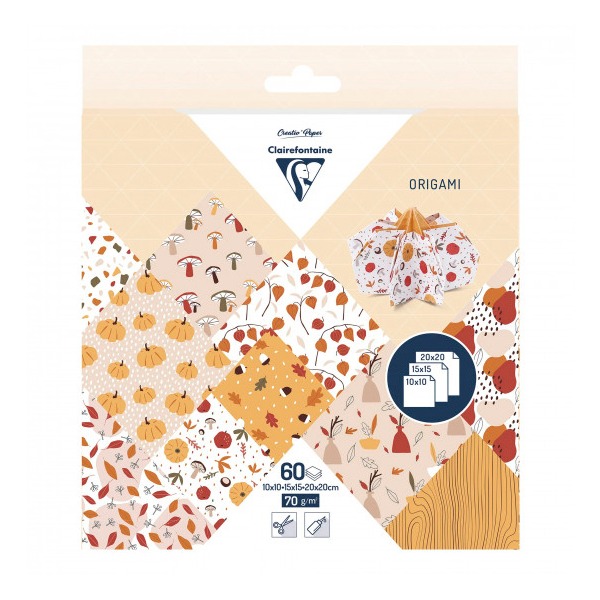 PAQ.60 HOJAS ORIGAMI FLORES SECAS 70GR