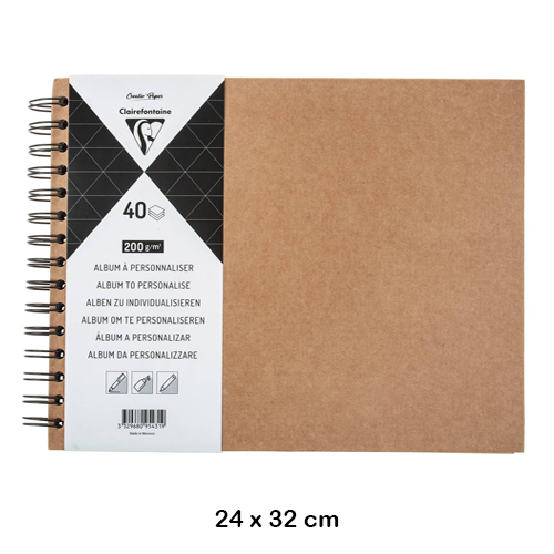 ALBUM TAPA DURA KRAFT 32X24CM 40H 200GR