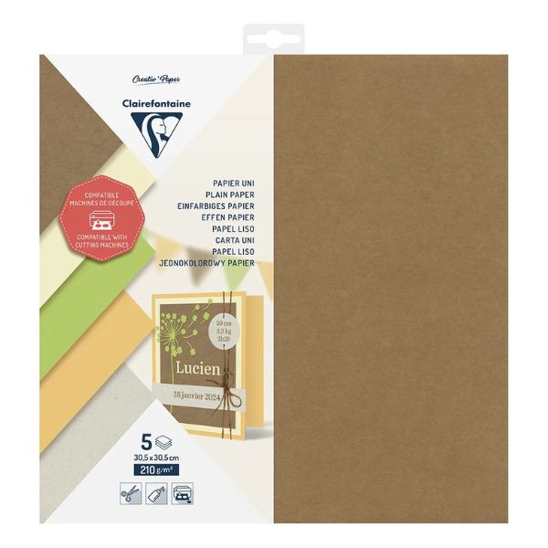 PAQ.5H PAPEL LISO 30'5X30'5 210GR