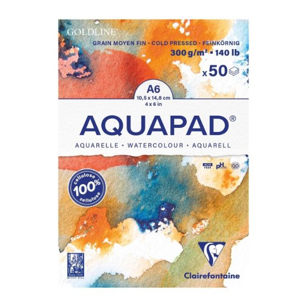 BLOC AQUAPAD ENCOLADO A6 50H 300GR