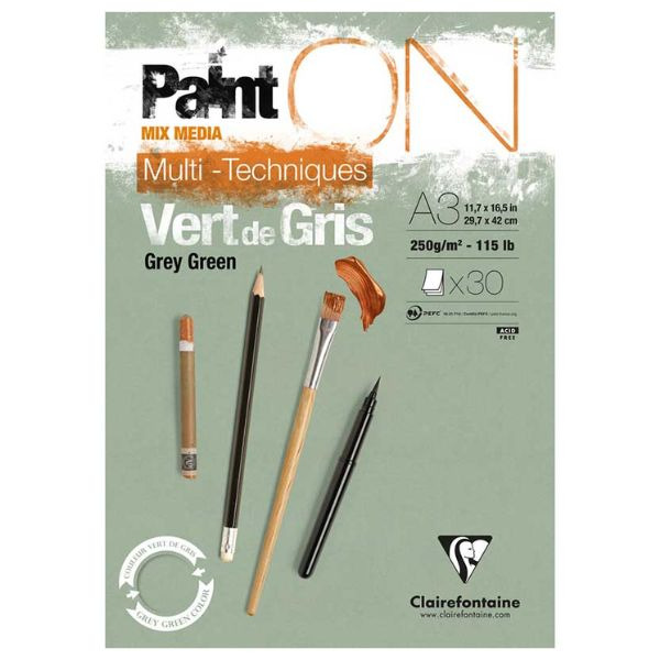 BLOC PAINTON A3 30H 250GR GRIS