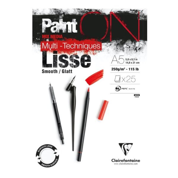 BLOC PAINTON A5 25H 250GR LISO BLANCO