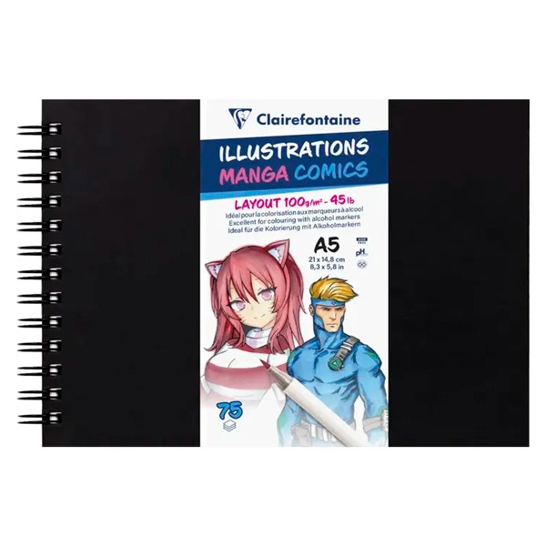 BLOC ESPIR.A5 LAYOUT ILUST.MANGA COMICS