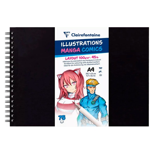 BLOC ESPIR.A4 LAYOUT ILUST.MANGA COMICS