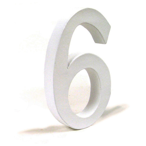 NUMERO DE PAPEL MACHE '6' DECOPATCH