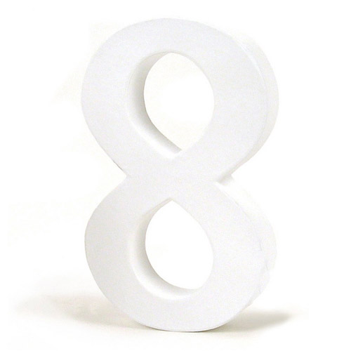 NUMERO DE PAPEL MACHE '8' DECOPATCH
