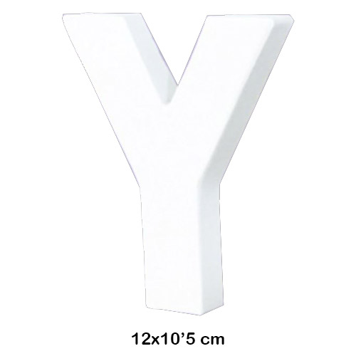 LETRA PEQUEÑA BLANCA 12x10.5x1.5 'Y'