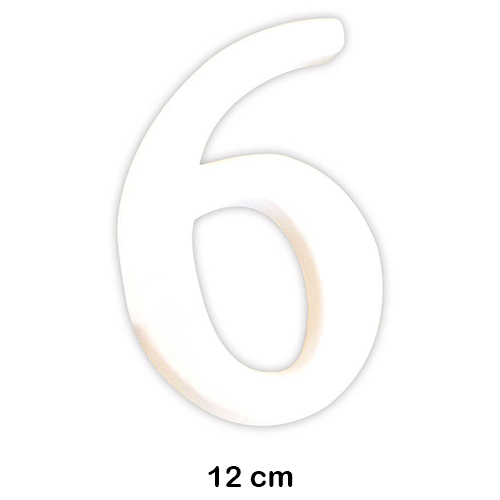 NUMERO '6' 12CM. DECOPATCH