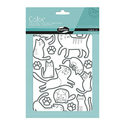 COLOR PAQ. 6H 14,8X21CM GATOS DECOPATCH
