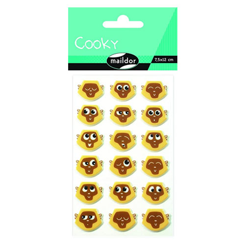 COOKY PACK 1H 7,5X12CM EMOTICONOS MONOS