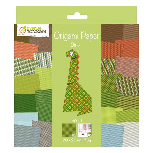 PAPEL ORIGAMI DINO