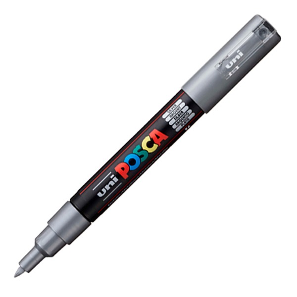 ROTULADOR POSCA FINO 1MM PC-1M PLATA