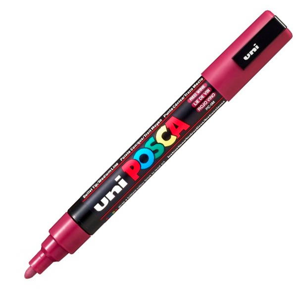 ROTULADOR POSCA MEDIUM 5MM ROJO VINO