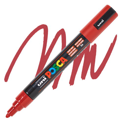ROTULADOR POSCA MEDIUM 5MM ROJO RUBI