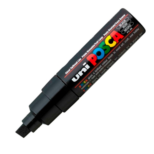 ROTULADOR POSCA BOLD 8MM NEGRO