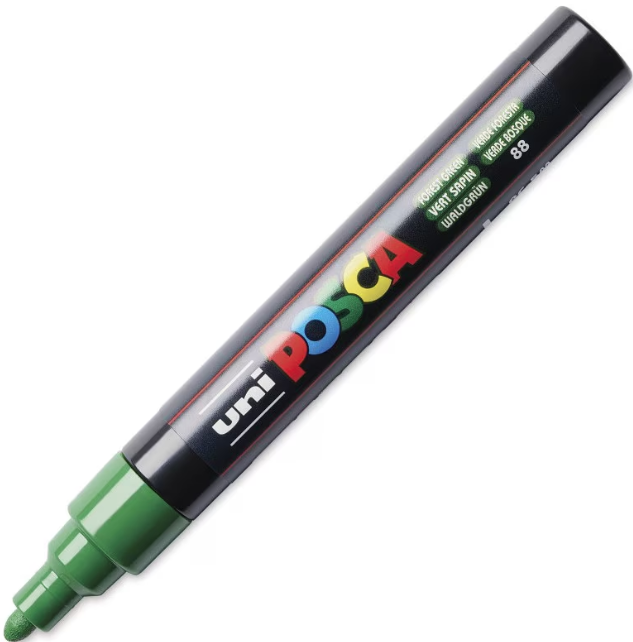 ROTULADOR POSCA MEDIUM 5MM VERDE BOSQUE