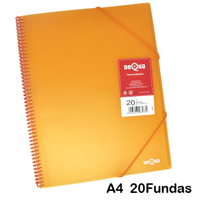 CARP.DEQUA 20 FUNDAS ESPIR.NARANJA TRAN