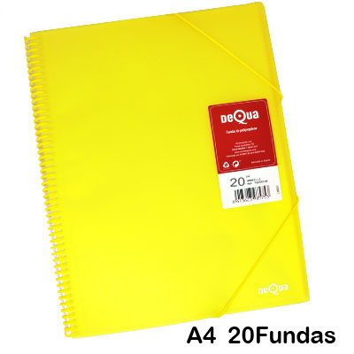 CARP. DEQUA 20 FUNDAS ESPIRAL AMAR. TRA