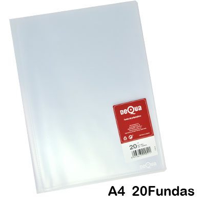 CARPETA DEQUA 20 FUNDAS TRANSPARENT
