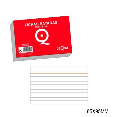 FICHAS RALLADAS NUM.1 65X95MM