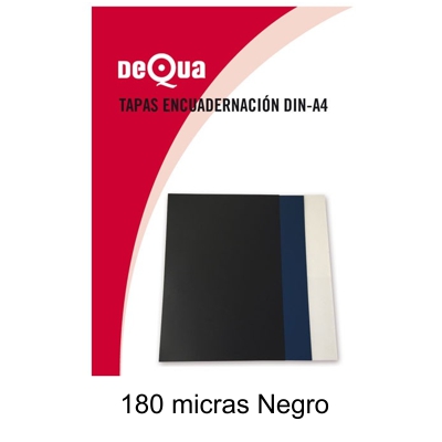 PAQUETE 100 TAPAS A4 180MIC NEGRAS