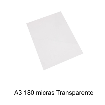 PAQUETE 100 TAPAS A3 180MIC TRANSPARENT