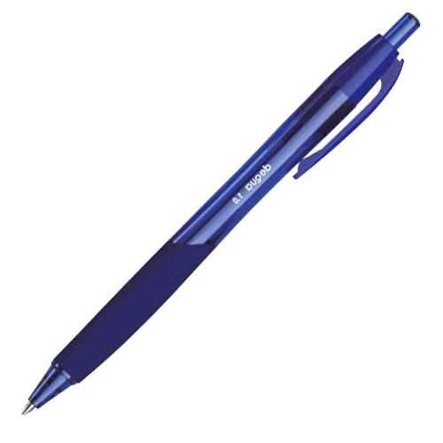 BOLIGRAFO RETRACTIL GEL 1MM DEQUA AZUL