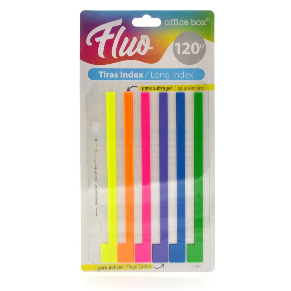 SET 120U MARCADORES TIRAS INDEX FLUOR