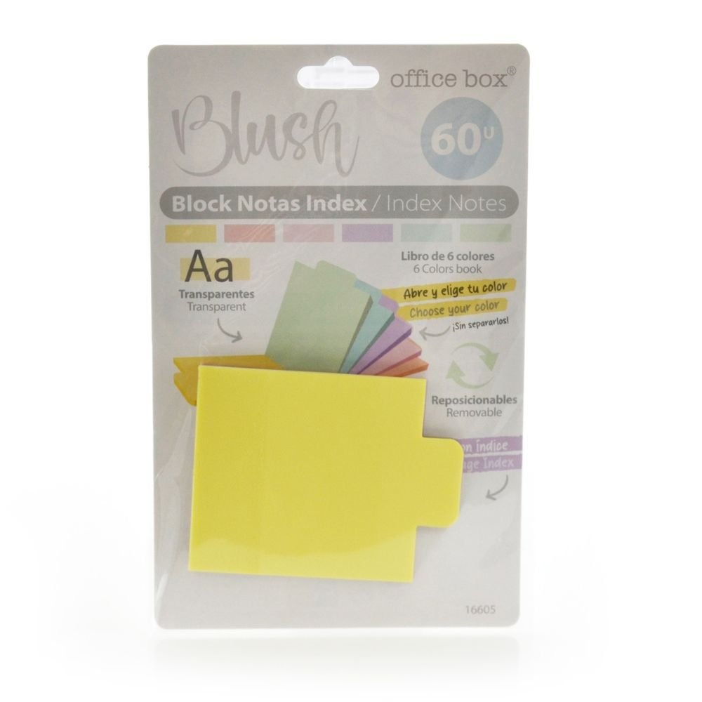 SET 60U BLOCK NOTAS CON INDEX PASTEL
