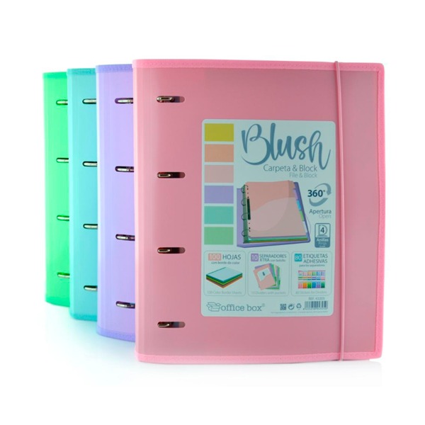 CARPETA & BLOCK A4 'BLUSH' SURTIDO
