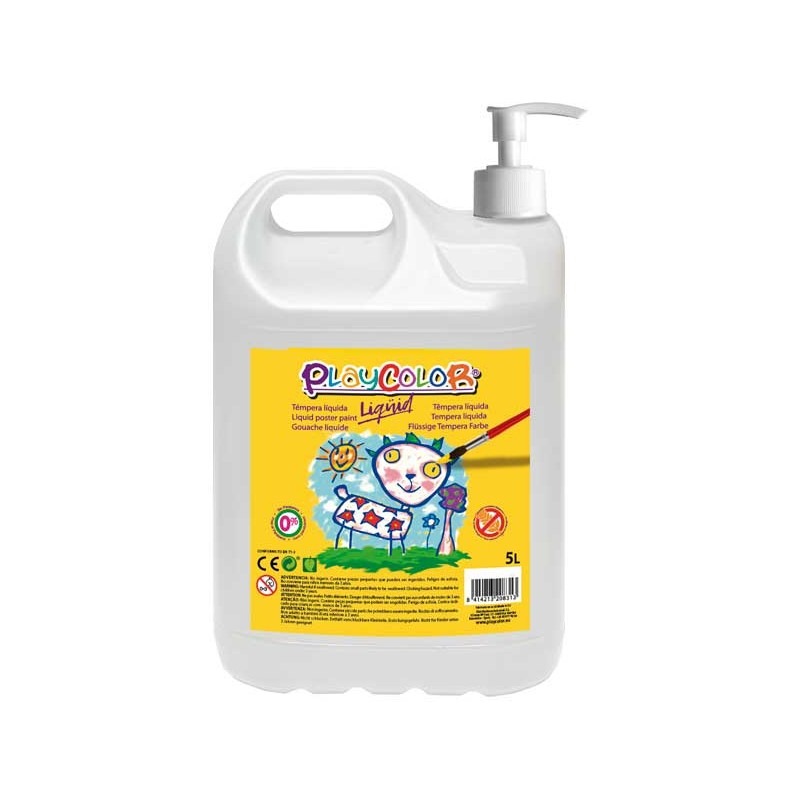 BOTELLA 5L TEMPERA PLAYCOLOR BLANCA