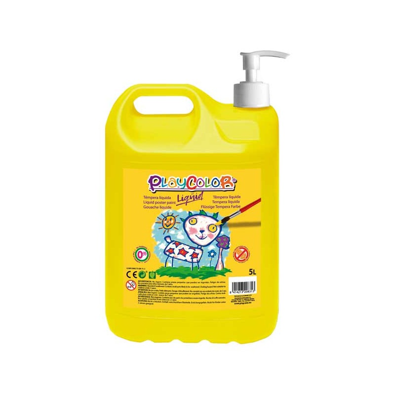 BOTELLA 5L TEMPERA PLAYCOLOR AMARILLO