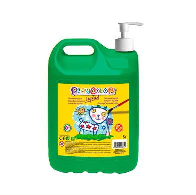 BOTELLA 5L TEMPERA PLAYCOLOR VERDE FUERT