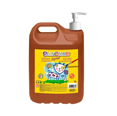 BOTELLA 5L TEMPERA PLAYCOLOR MARRON