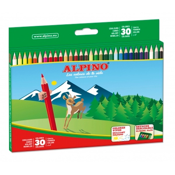 CAJA 30 LAPICES COLORES ALPINO