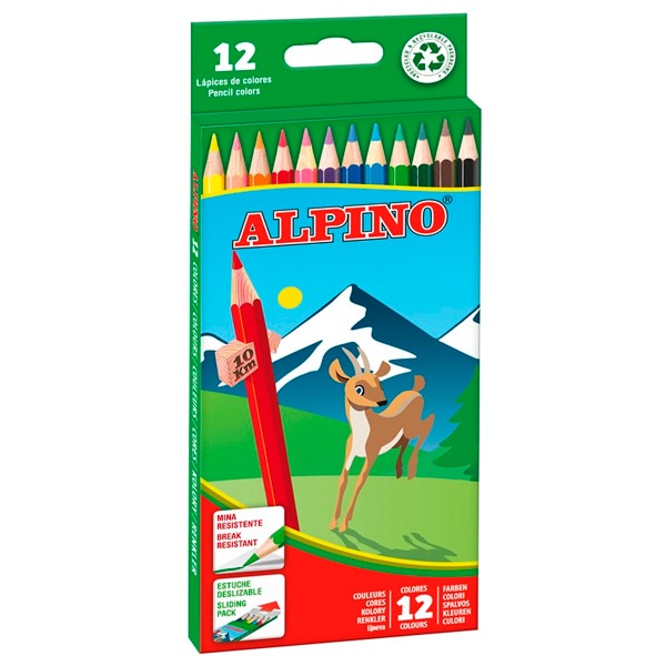 CAJA 12 LAPICES COLORES ALPINO