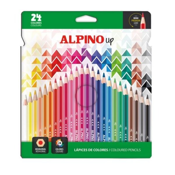 CAJA 24 LAPICES COLORES ALPINO UP