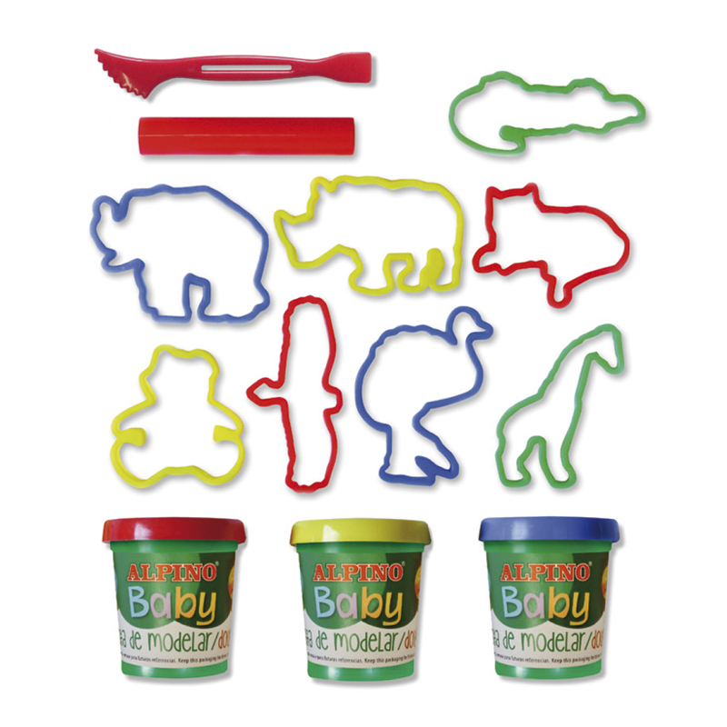KIT 8 MOLDES ANIMALES+3 PASTA MOD ALPIN
